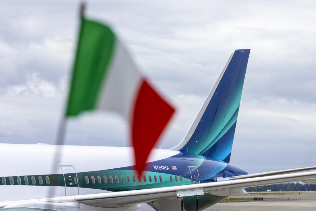 Alaska Airlines inaugural flight #180 from Seattle to Rome on April 28, 2026 at SeaTac, Washington. (Ingrid Barrentine/Alaska Airlines)