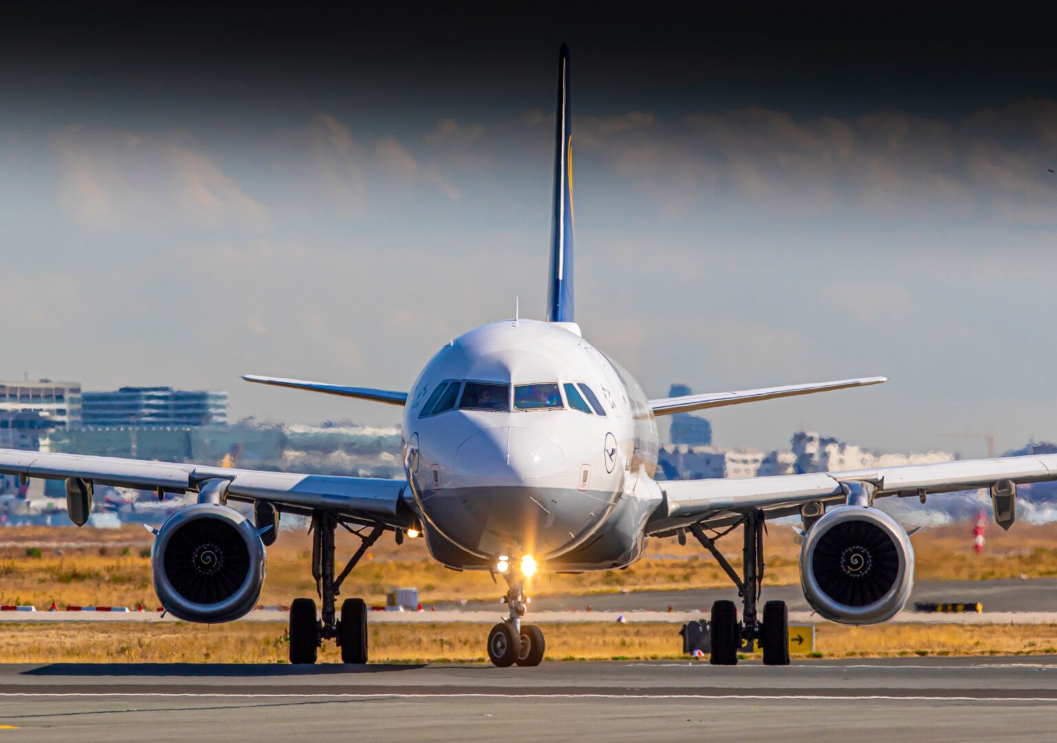 An unidentified airlines commercial jet is seen on a runway
