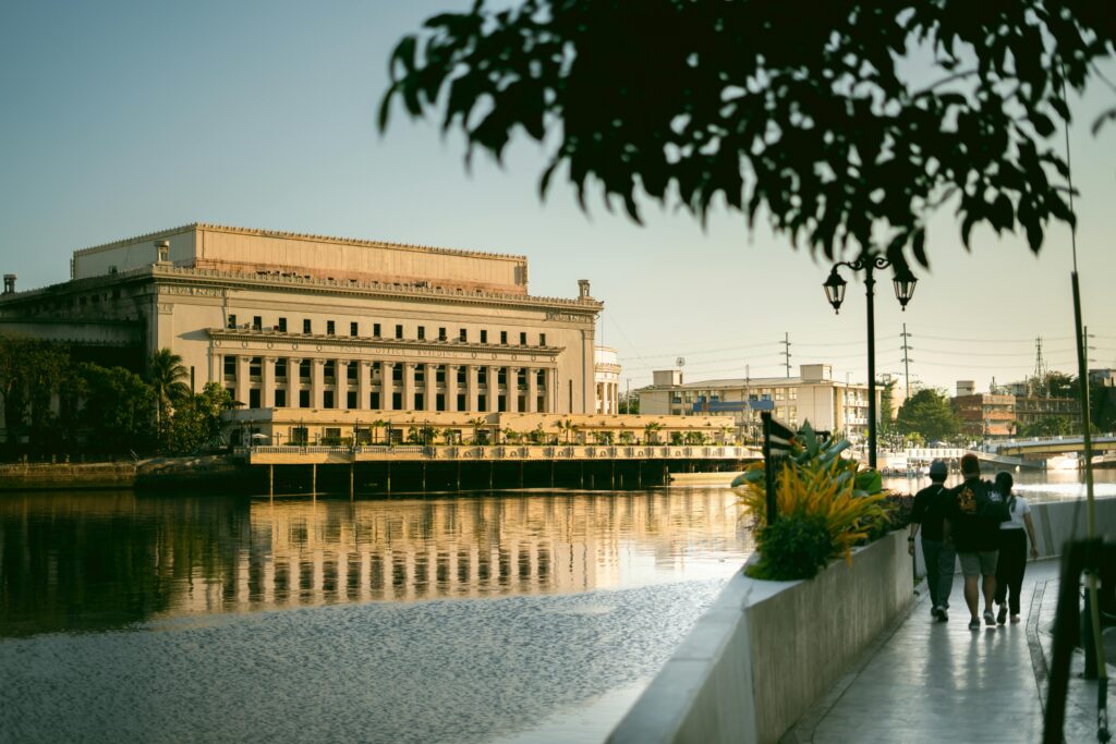 The Manila Central Post Office Building in Manila Philippines is shown