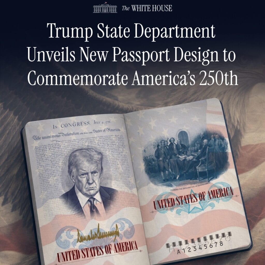 President Donald Trump's likeness is seen on a limited edition 2026 U.S. Passport