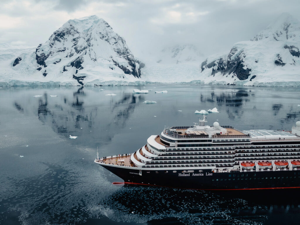 Holland America Line's Oosterdam cruise ship is shown in this undated promotional image from the cruise line.