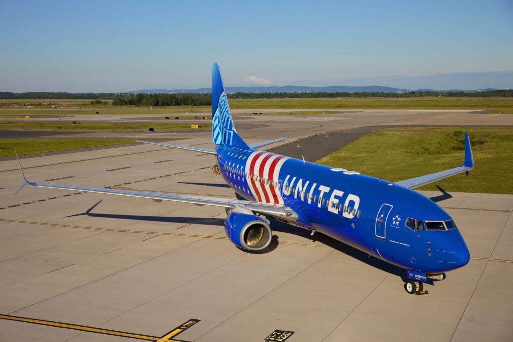 United Airlines "Stars and Stripes" livery on a Boeing jet debuts in celebration of nation's 250th anniversary. (United Airlines)
