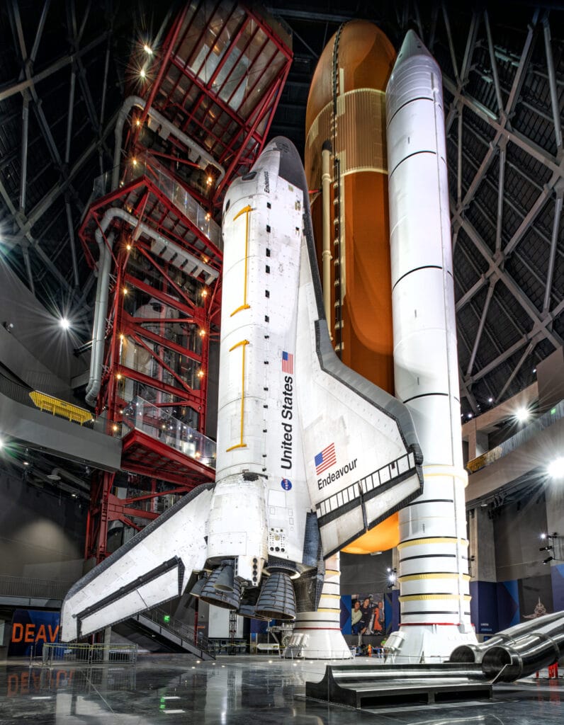 The Samuel Oschin Air and Space Center, permanent home of Space Shuttle Endeavour, will soon be ready to launch, with an opening date set for November 13, 2026. (California Science Center Foundation)