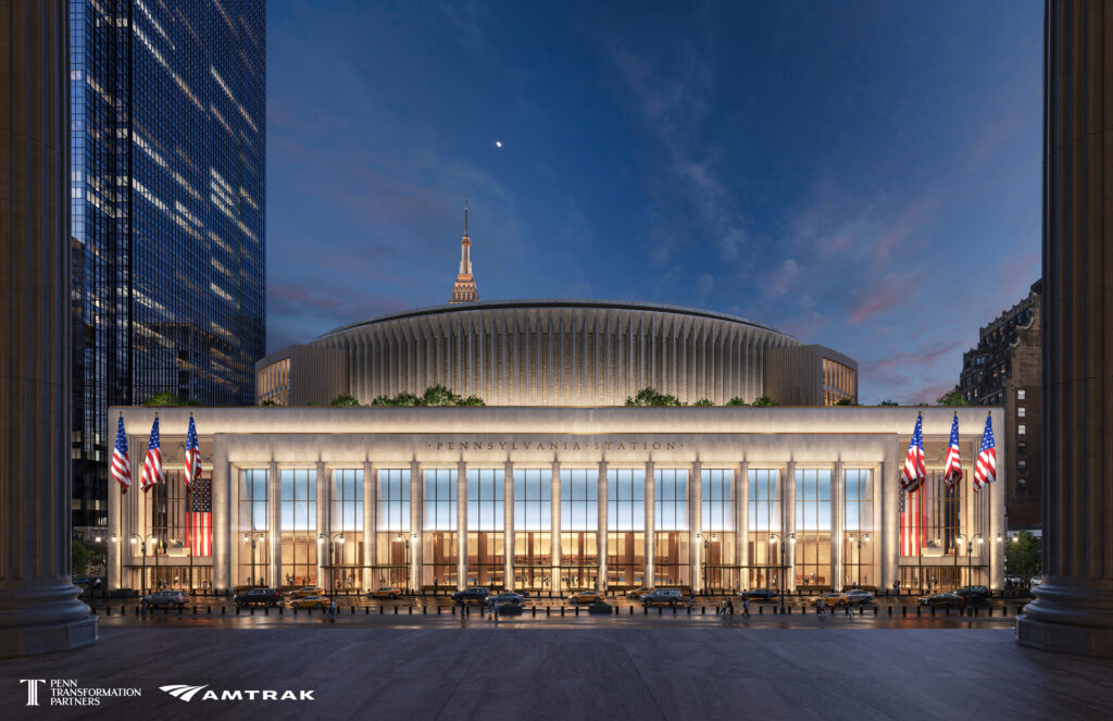 Renderings of the new proposed design for the revamped and revitalized Penn Station in New York City released by the Department of Transportation.