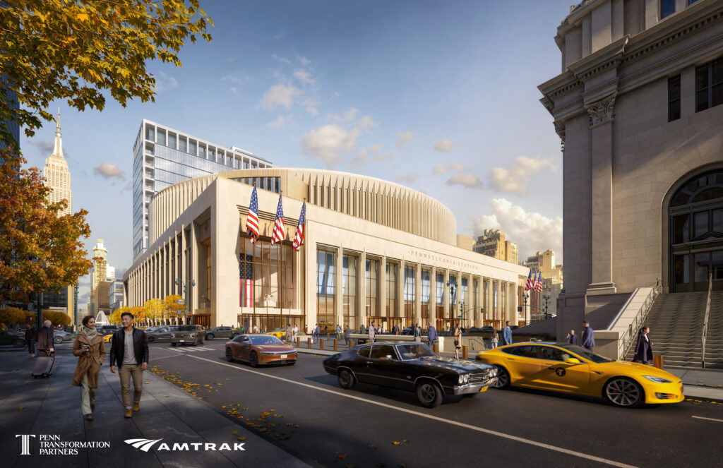 Renderings of the new proposed design for the revamped and revitalized Penn Station in New York City released by the Department of Transportation and Amtrak.