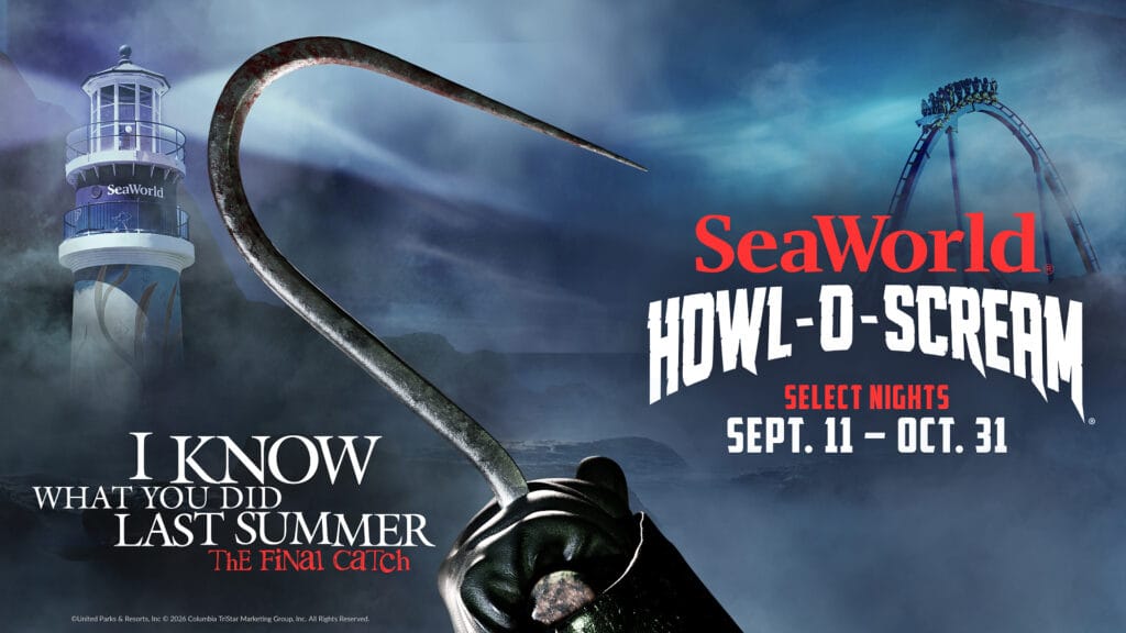 All-new haunted houses inspired by the Sony Pictures horror movie, “I Know What You Did Last Summer,” will make their debut at SeaWorld parks across the U.S. (SeaWorld)