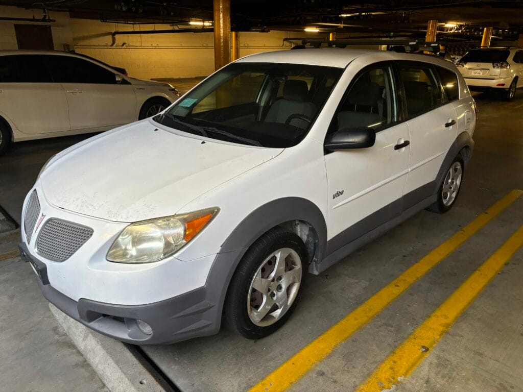 A car is parked in a residential parking garage in Los Angeles County in this August 2024 photo. (Rabblenews.com)