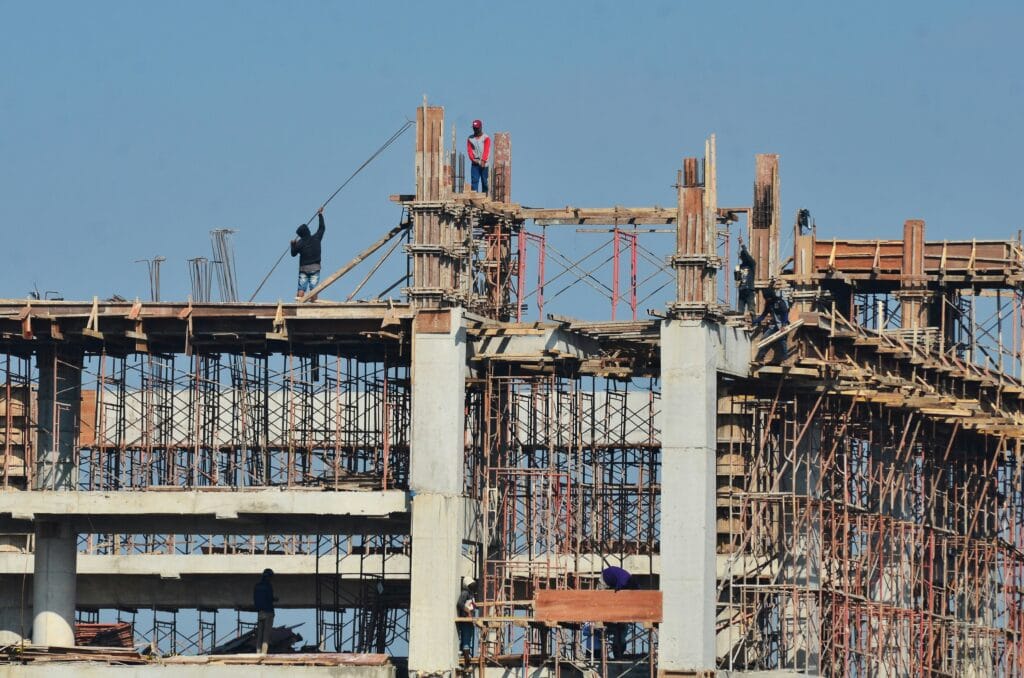 Construction of a hotel building is seen in this undated photo from Unsplash.com