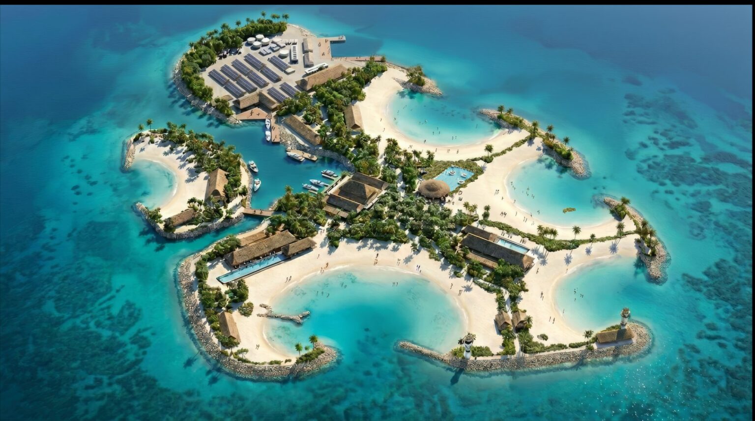 New ‘luxury private island’ in Caribbean set to open in 2028 Rendering depicts a private island complex in the Bahamas